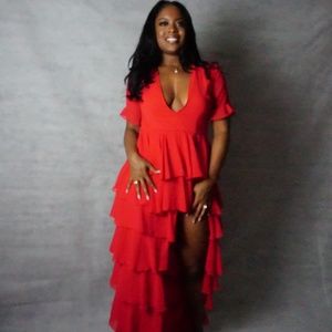 Maxi Ruffle layer dress